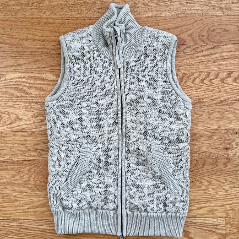 Athleta Full Zip Crochet Vest (M)